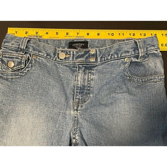 Sonoma bermuda cuffed shorts womens 6 petite 28 x 10 Kohl's blue - Picture 5 of 6